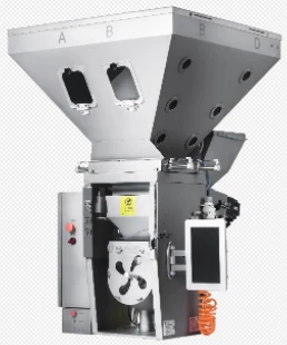Plastic Granular Material Gravimetric Dosing Unit For Four Ingredient